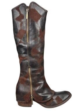 Donald J Pliner Women’s Devi Brown Saddle Suede Riding Boots Size US 7